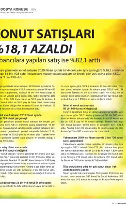KONUT SATIŞLARI ,1 AZALDI1