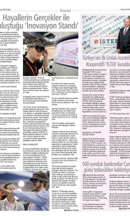 TÜRKİYE NİN İLK EMLAK ACENTELERİ KOOPERATİFİ ISTEB KURULDU