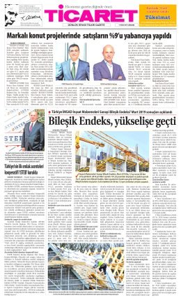 TÜRKİYE NİN İLK EMLAK ACENTELERİ KOOPERATİFİ ISTEB KURULDU-ticareet gazetesi
